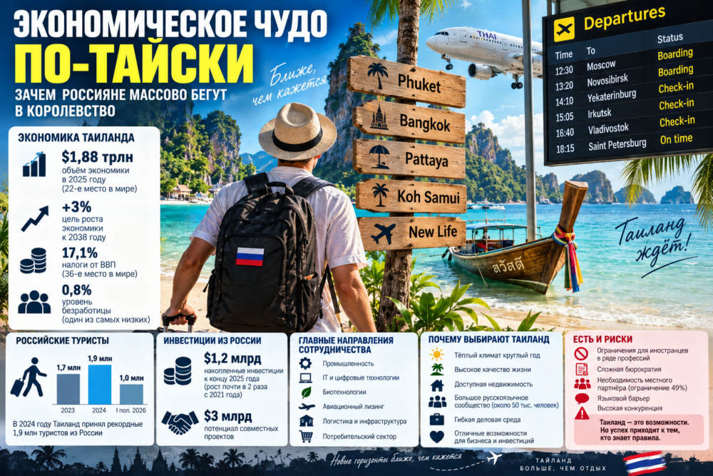 Экономическое чудо по-тайски: почему россияне выбирают Таиланд для жизни, бизнеса и инвестиций
